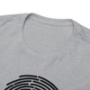 Close up photo of the grey t-shirt