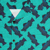 Close up photo of Black button Tropical Hawaiian Shirt with fish print