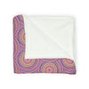 Folded Fleece Blanket | Vibrant Mauve | Circle Print